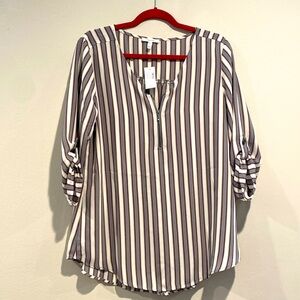 NWT Atwood 3/4 sleeve popover blouse by Maurice’s